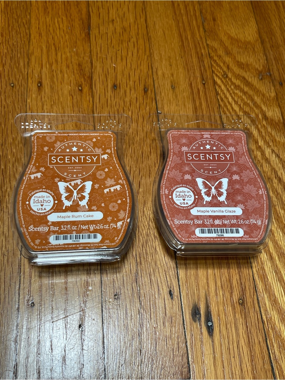 Scentsy Maple Rum Cake & Maple Vanilla Glaze Wax Bars